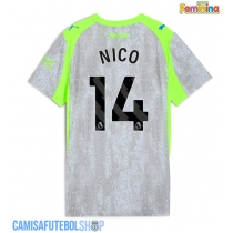 Camisa de time de futebol Manchester City Nico Gonzalez #14 Replicas 3º Equipamento Feminina 2025-26 Manga Curta